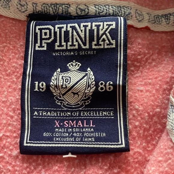 Vintage Y2K Victoria’s Secret PINK Bling Hoodie with Rhinestones